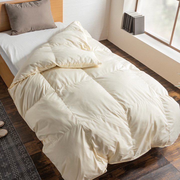 エクセルゴールドラベル】日本製 羽毛布団 ホワイトダウン 90% SL 充填