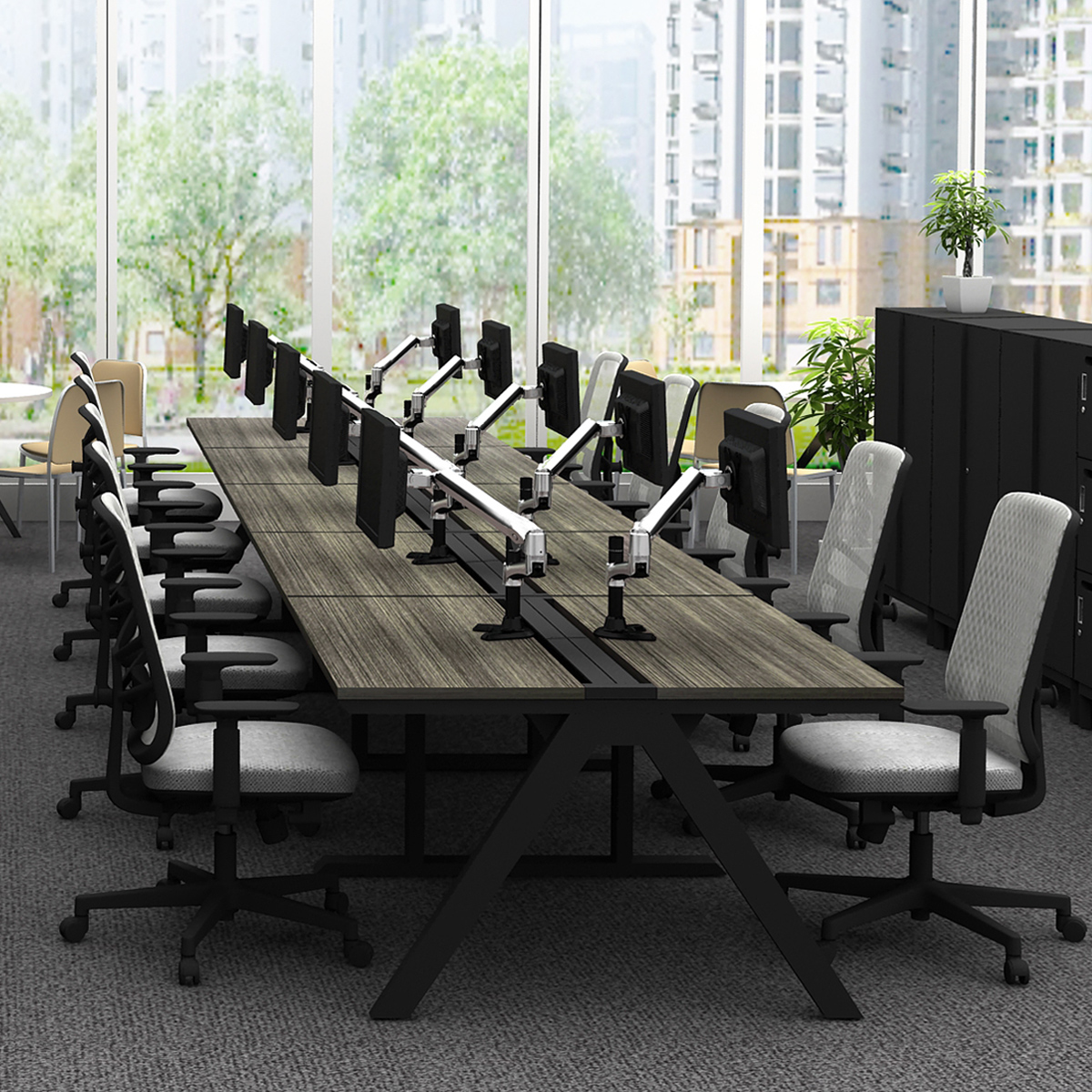 LASH ラッシュ 片面デスク ラッシュレッグタイプ 幅1200 奥行600 高さ