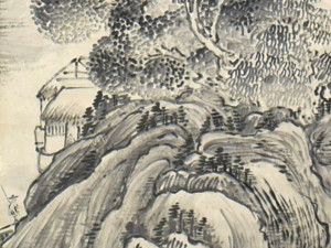 富岡鉄斎 楼閣山水図 - 掛軸買取 古美術永澤