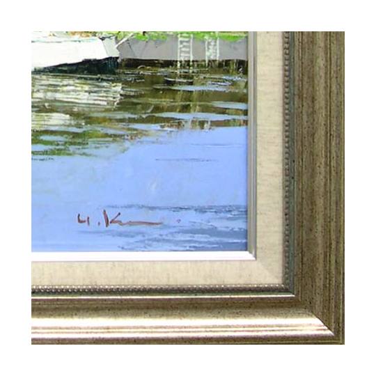 絵画 油絵 オンフルール（フランス） （黒沢久） 送料無料 【肉筆