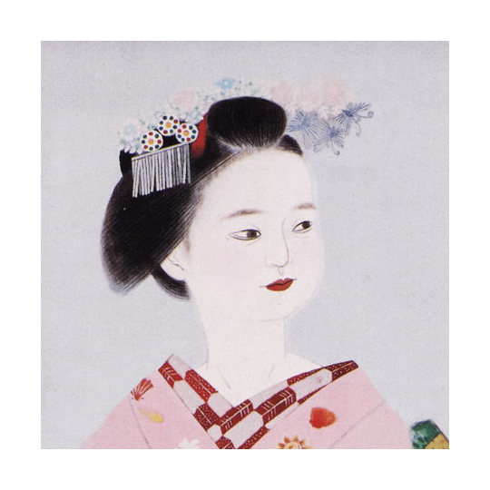 小倉遊亀 絵画 舞妓 送料無料 【複製】【美術印刷】【巨匠】【変型特寸