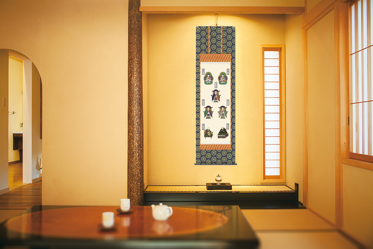 親鸞七高僧 山村観峰 （三美会） 尺五 日本製 その他人気の仏画