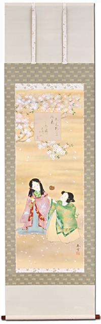 春苑 林春雪 尺五立 肉筆！ 桃の節句 - 掛け軸（掛軸）販売通販なら