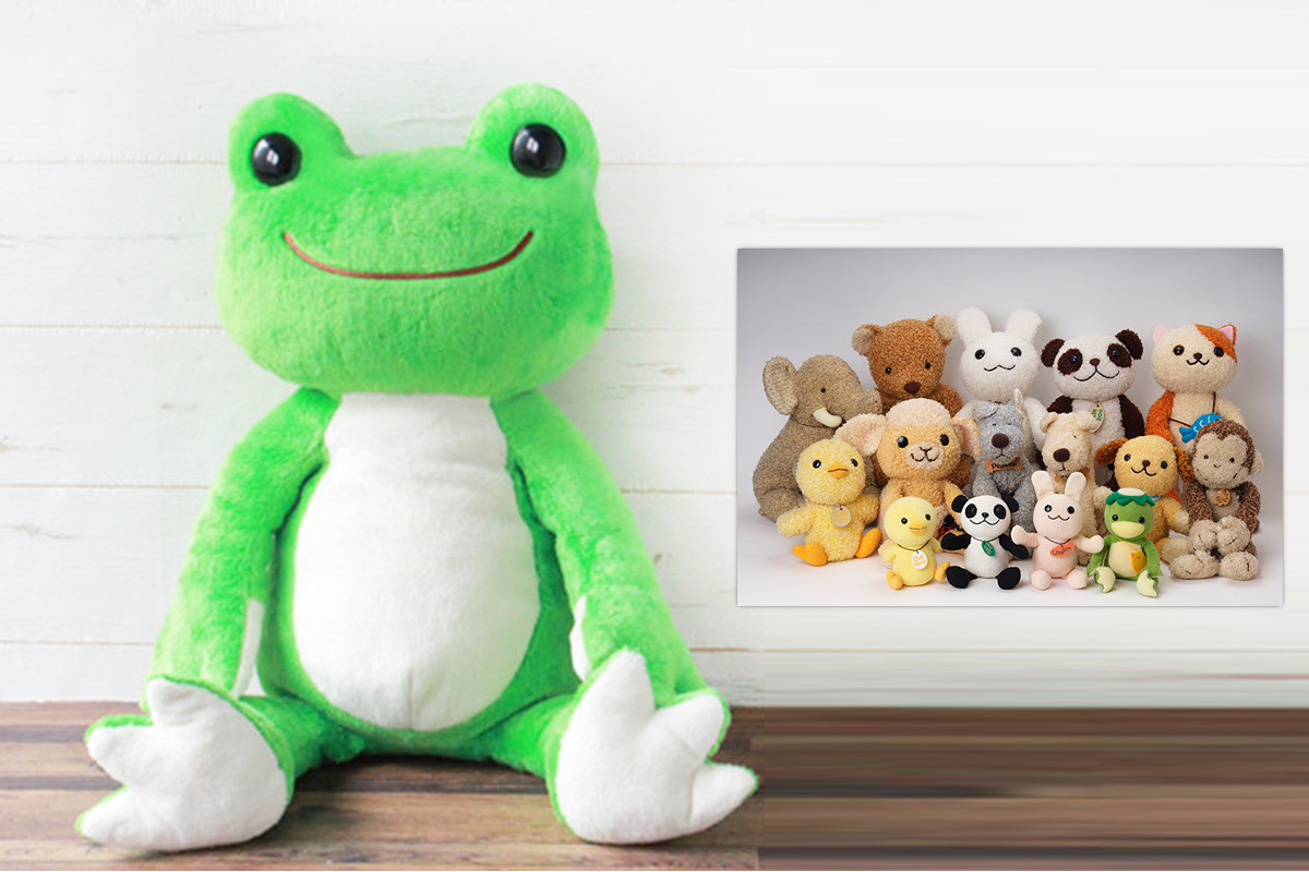 あの、かえるのぬいぐるみ。実は他にもキャラいたけど生き残ったのが