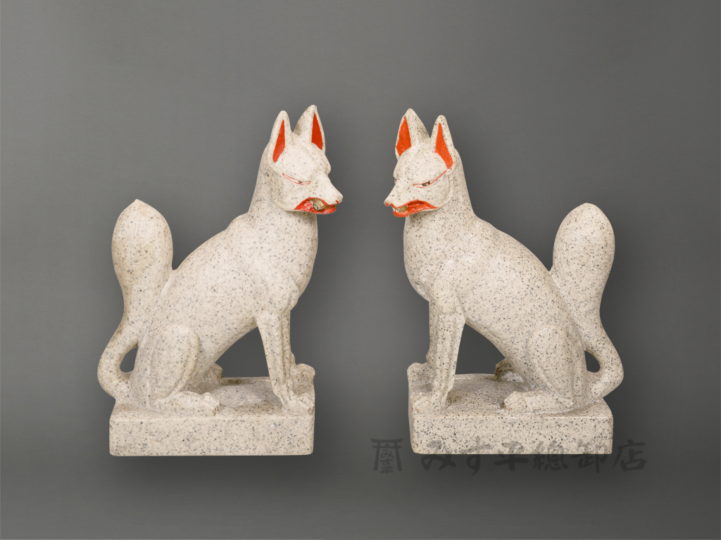 キツネ(練石製、角) | 神棚 神具の専門店 みす平總卸店 上野・浅草