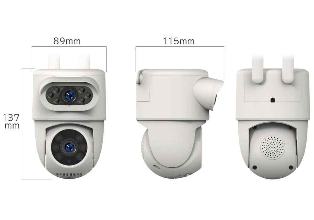 スマートカメラ 2眼/防水/首振/照明 – カシムラ
