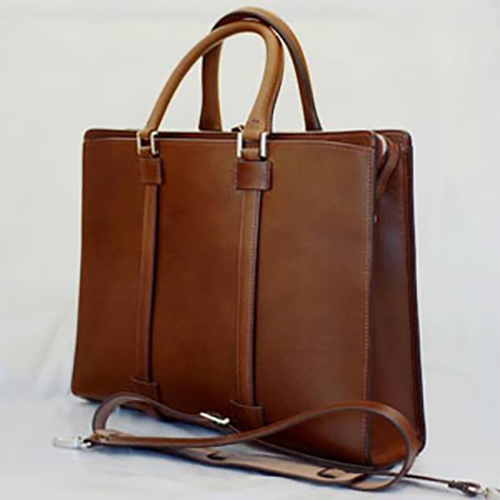 ブッテーロ天ファスナーブリーフケース - ル・ボナー