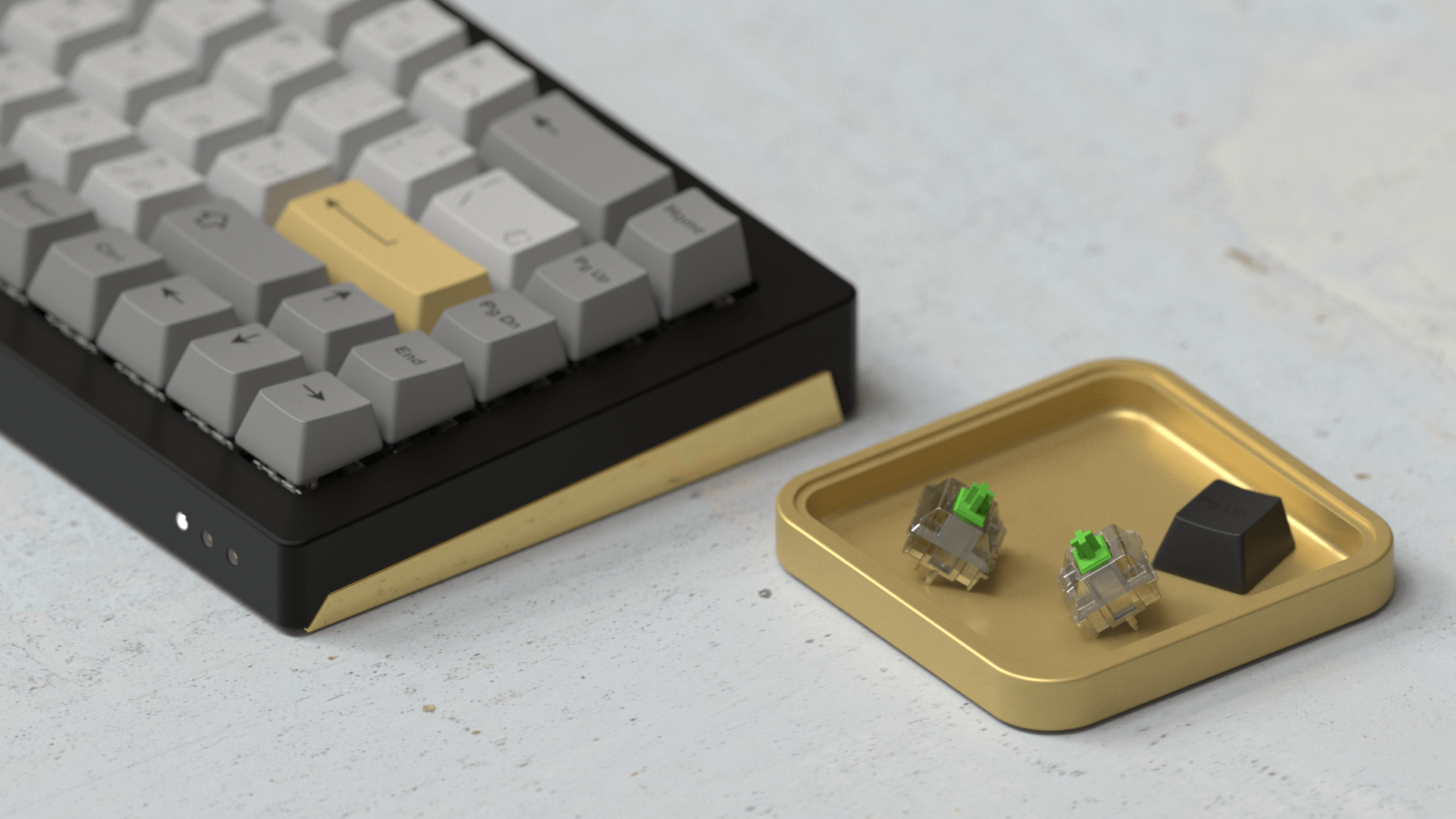 Stackable Aluminium Screw Tray with silicon Insert - Keebwerk.