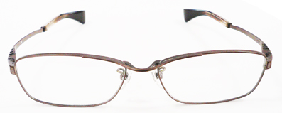 フォーナインズメガネメタルフレームS-84T カラー8 ブラウンマット
