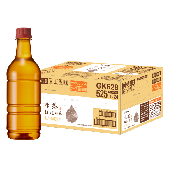 キリン 生茶 ほうじ煎茶 525ml ペットボトル（ラベルレス／ケース販売