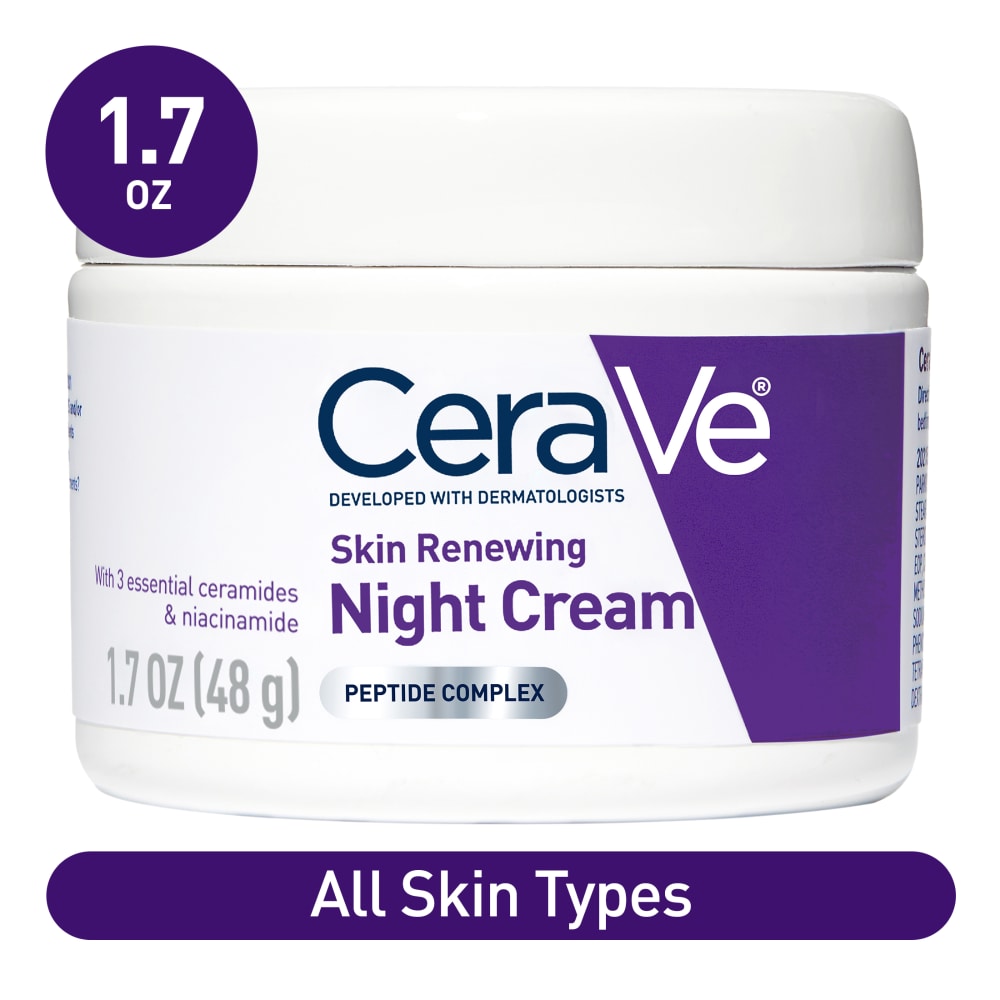 CeraVe Skin Renewing Night Cream Face Moisturizer, 1.7 fl oz - Ralphs