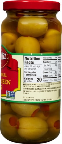 Mezzetta Super Colossal Pimiento Stuffed Spanish Queen Olives, 10