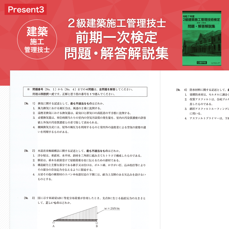 プレゼント一覧｜建築士試験の合格を目指すなら日建学院