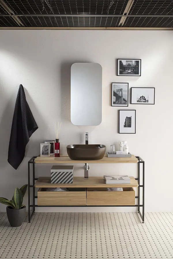 おしゃれ洗面台北欧 洗面キャビネット C063」W1400×H770×D420mm 木製