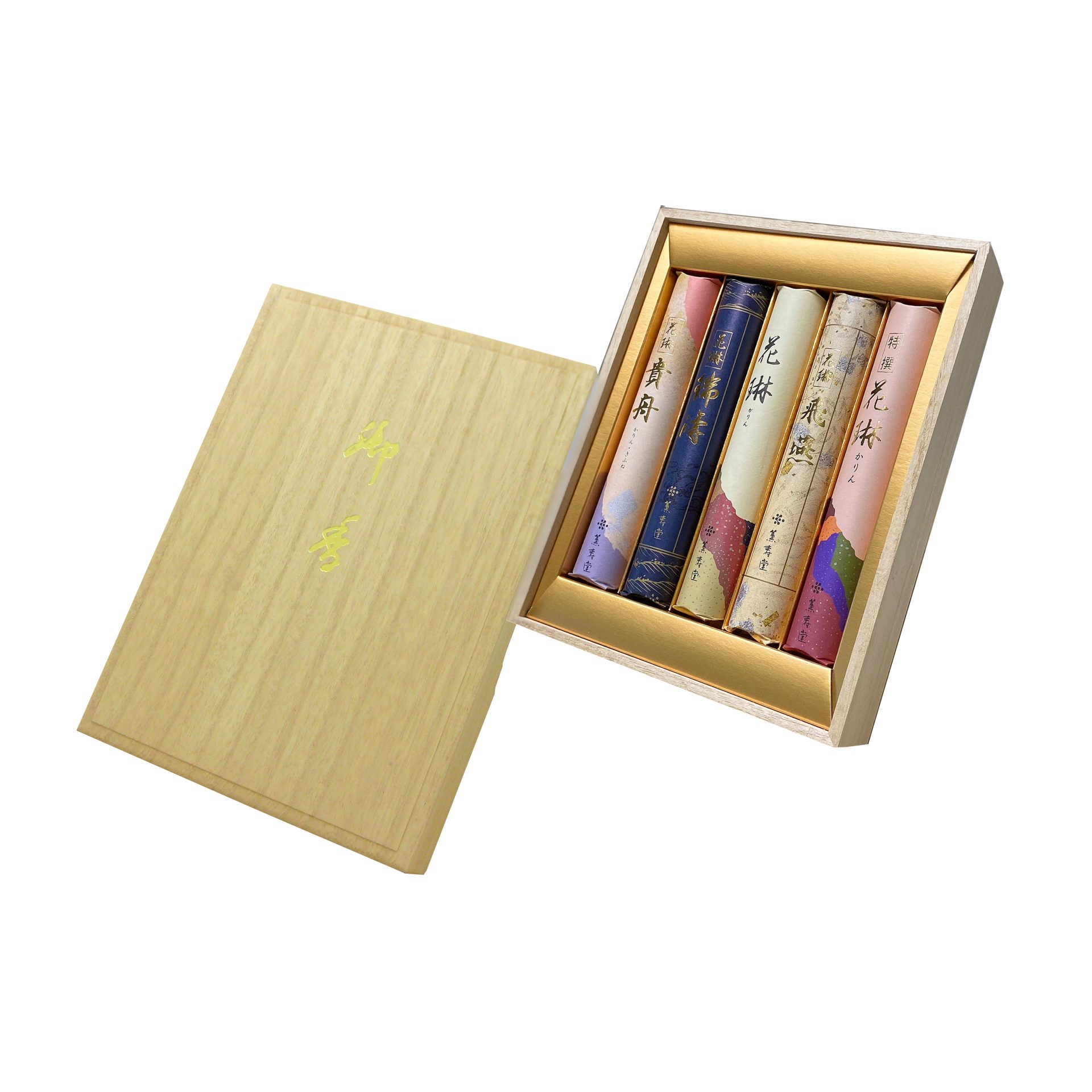 花琳 アソート 桐箱短寸5入 – 株式会社薫寿堂