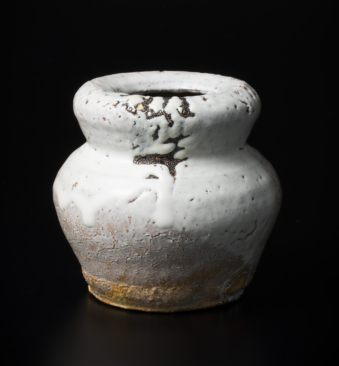 萩焼 十代三輪休雪 旅枕花入 萩焼花入 十代 三輪休雪(作) 共箱 | 古