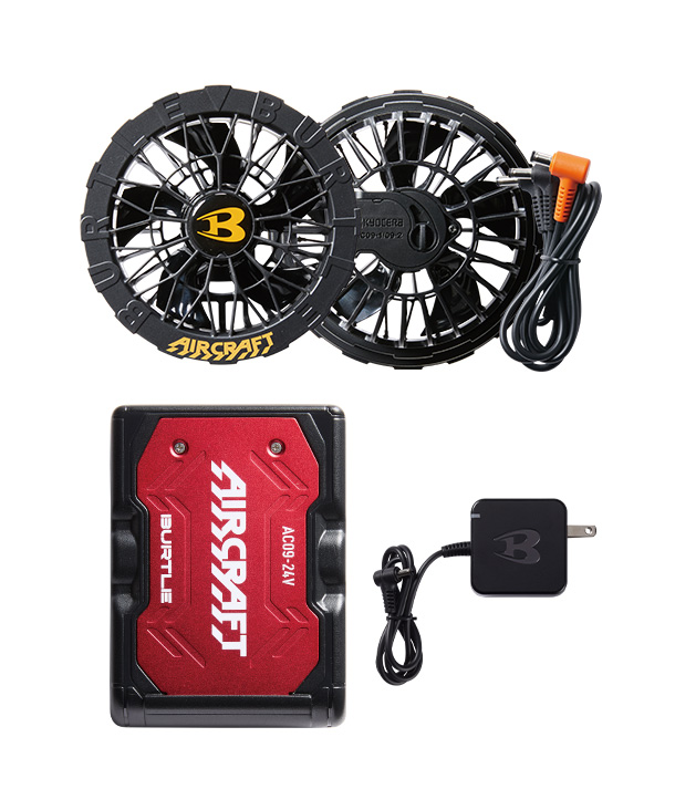 BURTLE AIR CRAFT メタリックゴールドバッテリー+ブラックファンセット