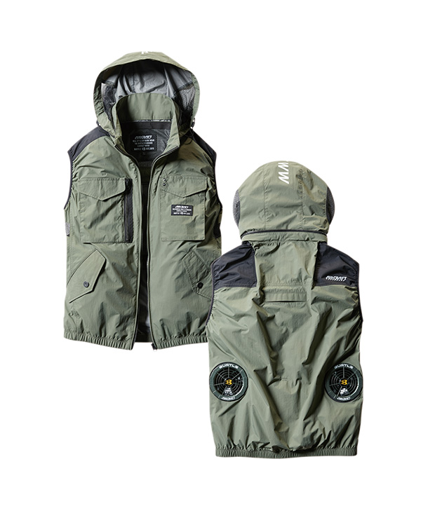 OUTLET】限定価格!!BURTLE 空調服 AIR CRAFT ベスト(単品) AC1154