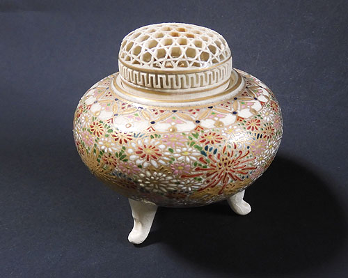 薩摩焼郷帰献上香炉無傷 薩摩焼郷帰献上香炉無傷 薩摩焼郷帰献上香炉