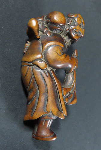 根付 販売・江戸時代 木彫り 韃靼人 | 【骨董品買取】日本全国対応