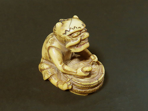 旧蔵 古代の飾り 副葬品 根付 時代物 アンティーク 4点セット 骨董品