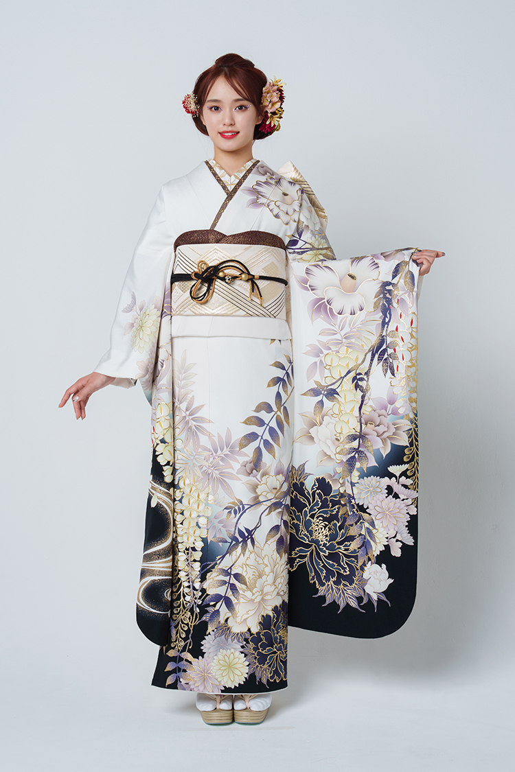 No.1181 【ご好評により完売】【新品振袖/京友禅】【白】純粋さと清潔