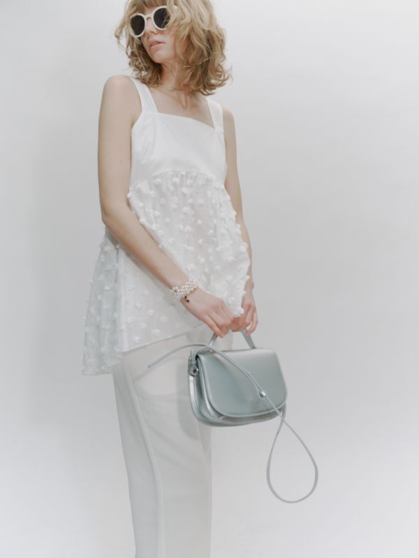 Fluffy Dot Ribbon Tops - HIAND