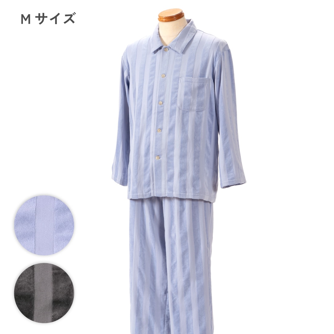 5689サテンストライプパジャマ 紳士M