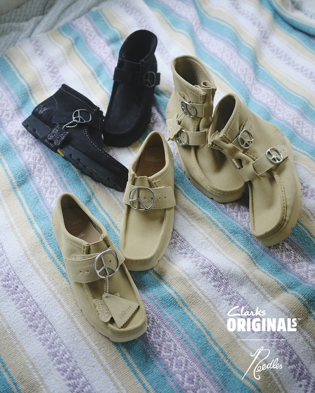 ニードルズとクラークス オリジナルズによる初のコラボレーション