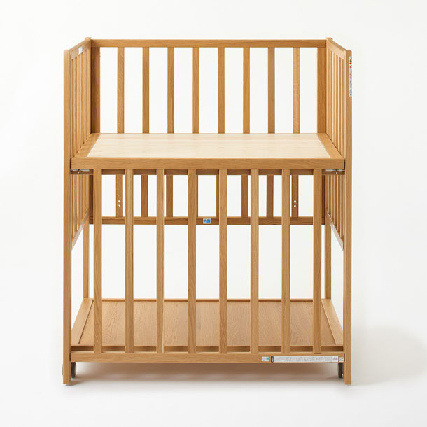 C-3M 無印良品ベビーベッドオーク材コンパクト::ホクソンベビー