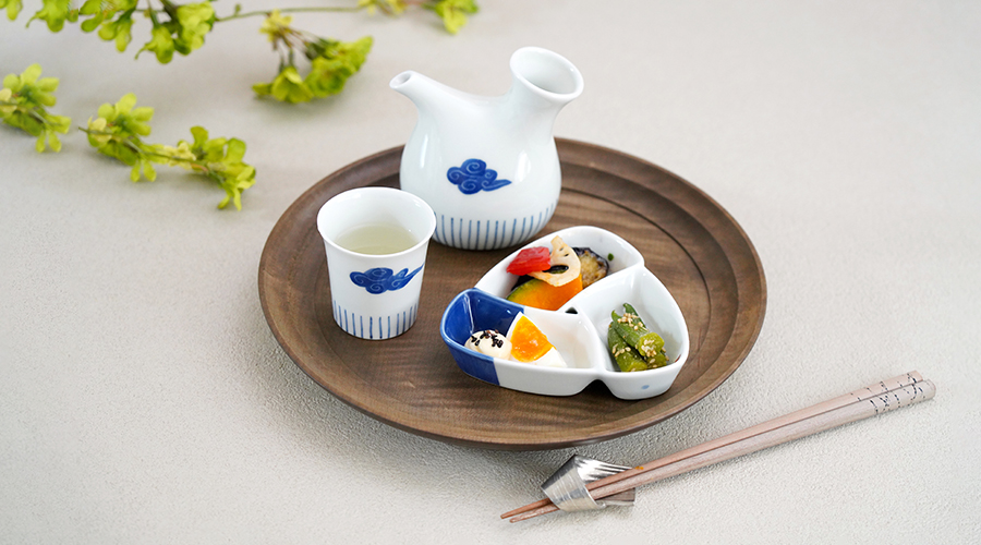 二口徳利/（3柄）［伝平窯］日本酒や食前酒にぴったりな徳利【和食器