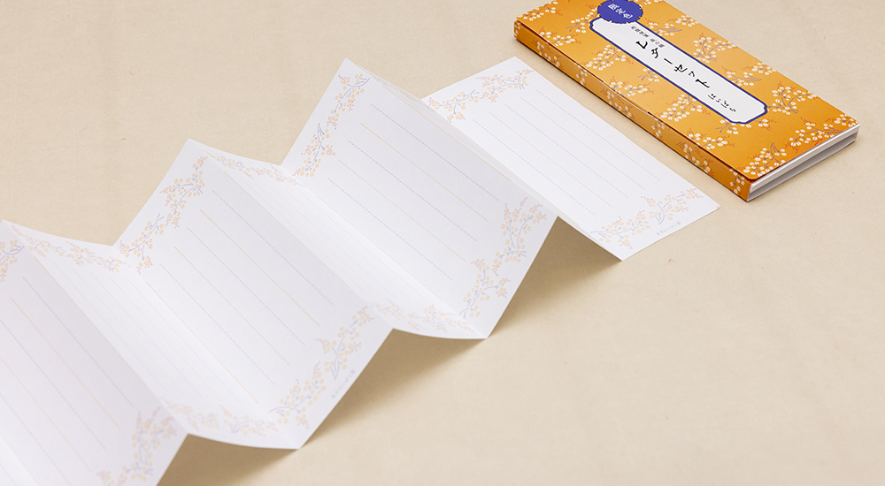 蛇腹便箋 萩の縞レターセット 限定色」のお知らせ - 日本橋 榛原 -は