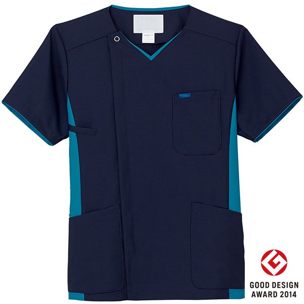 FOLK/フォーク-7025SC-17】メンズジップスクラブ(ダークネイビー