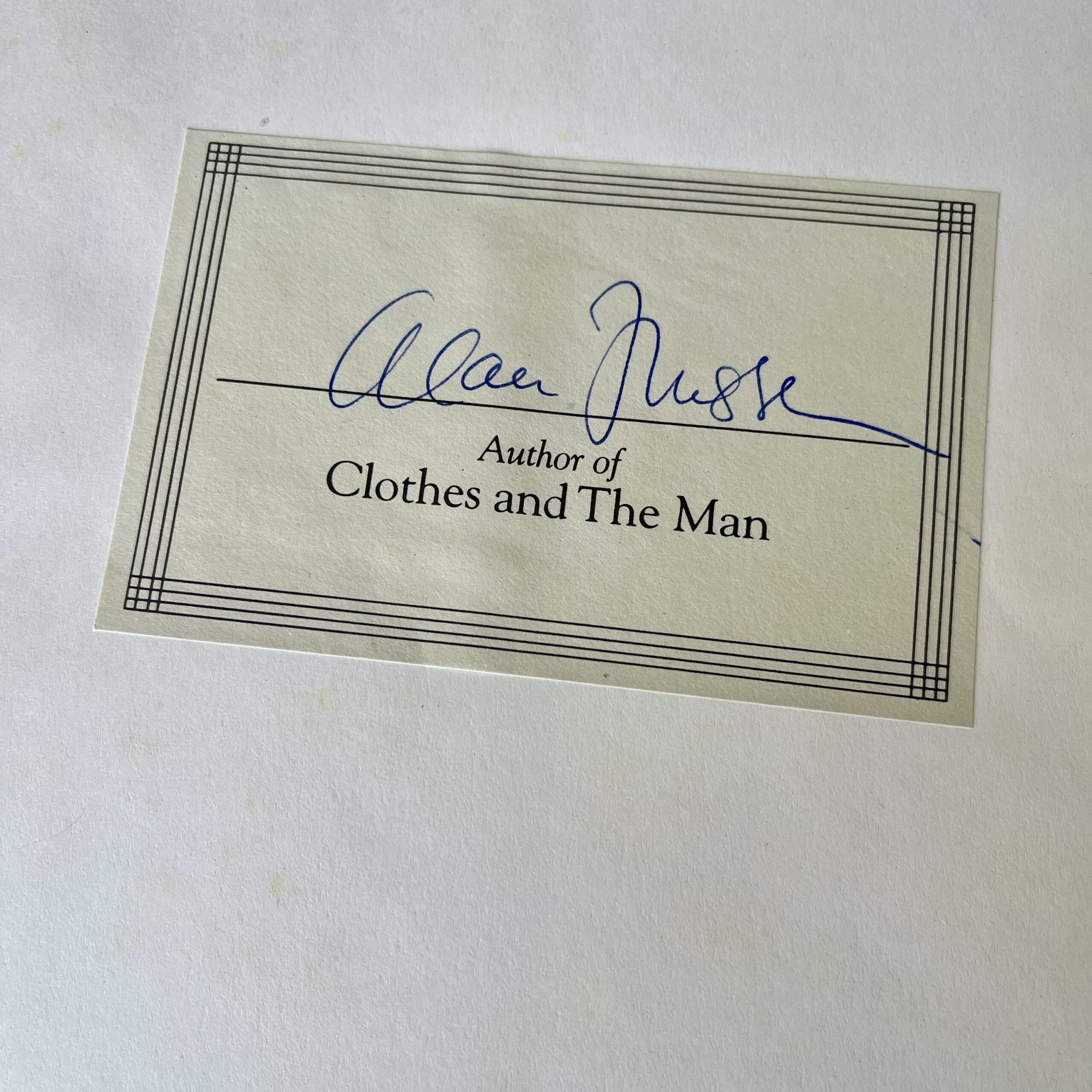 Clothes and the Man by Alan Flusser – Hello Books