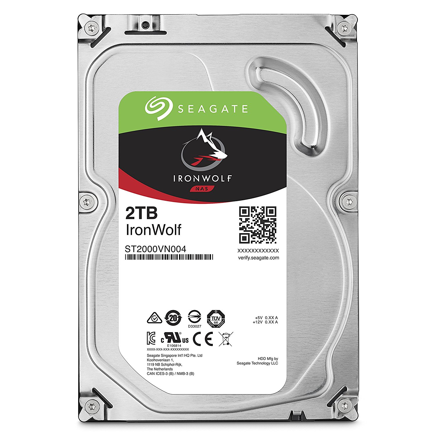 Seagate 2TB IronWolf NAS SATA 6Gb/s NCQ 64MB Cache 3.5-Inch