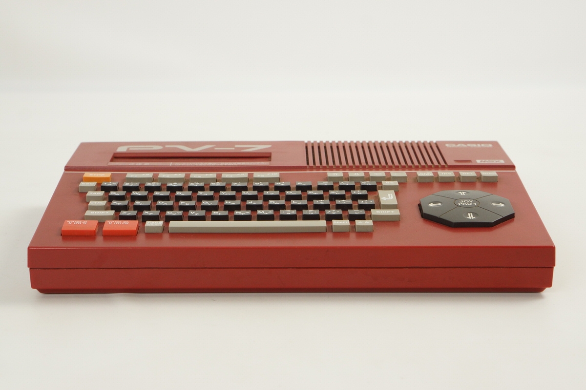 CASIO MSX Personal Computer RED PV-7 Boxed Tested JAPAN Game
