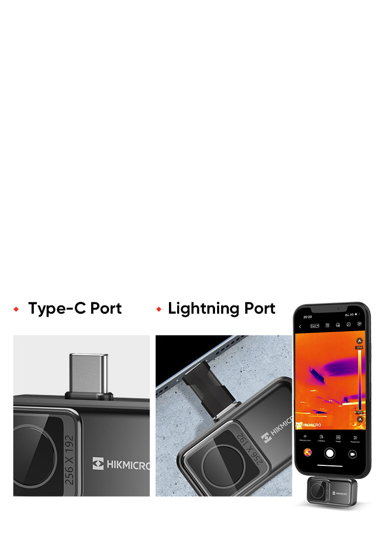 HIKMICRO Mini2 スマートフォン用サーマルカメラ 256 x 192画素 超小型