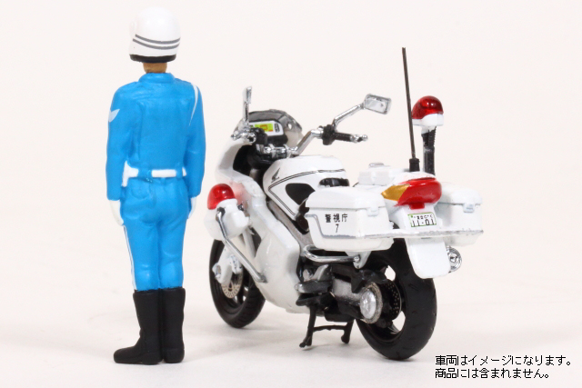 1/43 警察官フィギュア 交通取締自動二輪車 男性隊員 (2type set) 株式