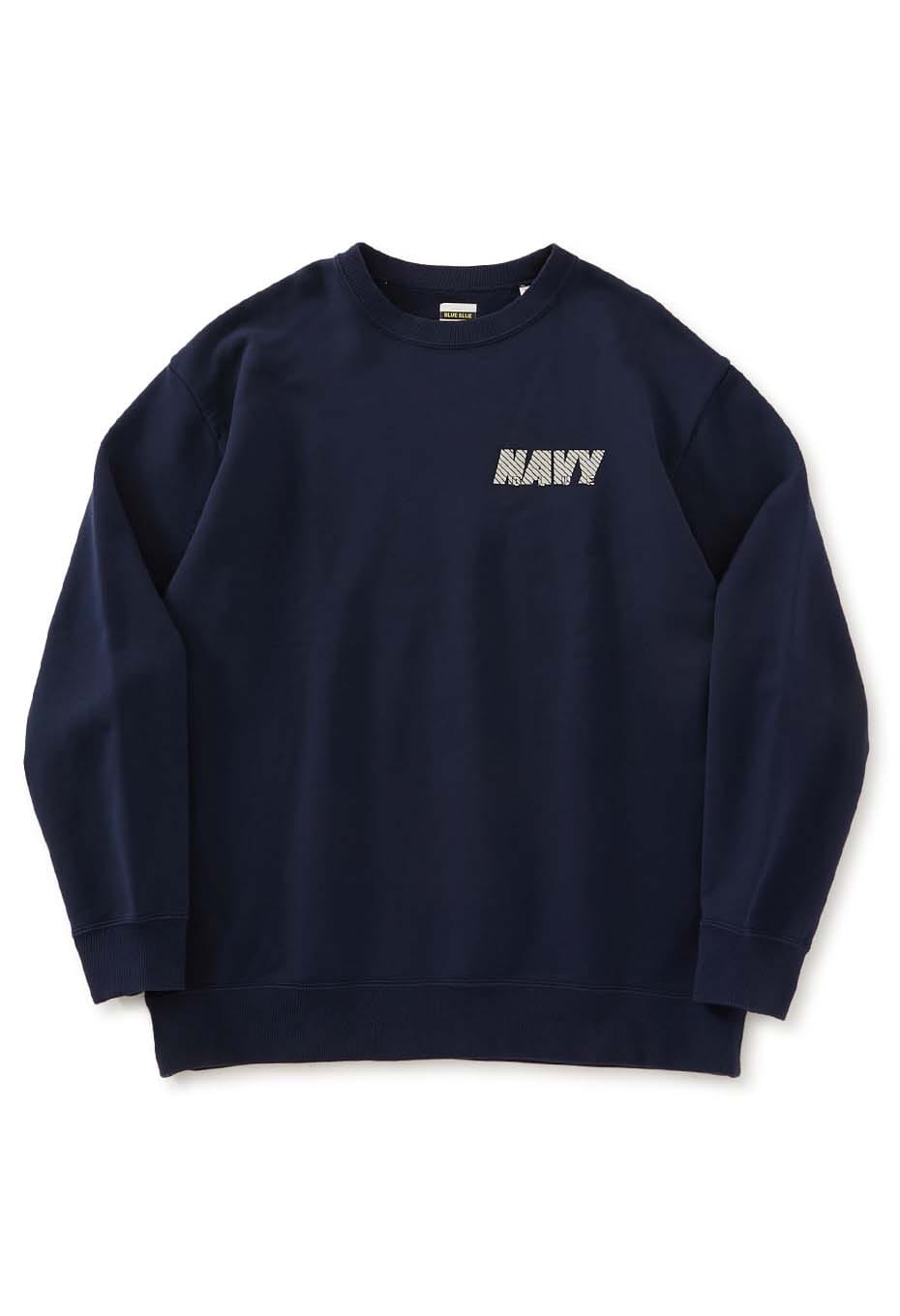 NAVY BLUE トレーニング クルーネックスウェット | BLUE BLUE