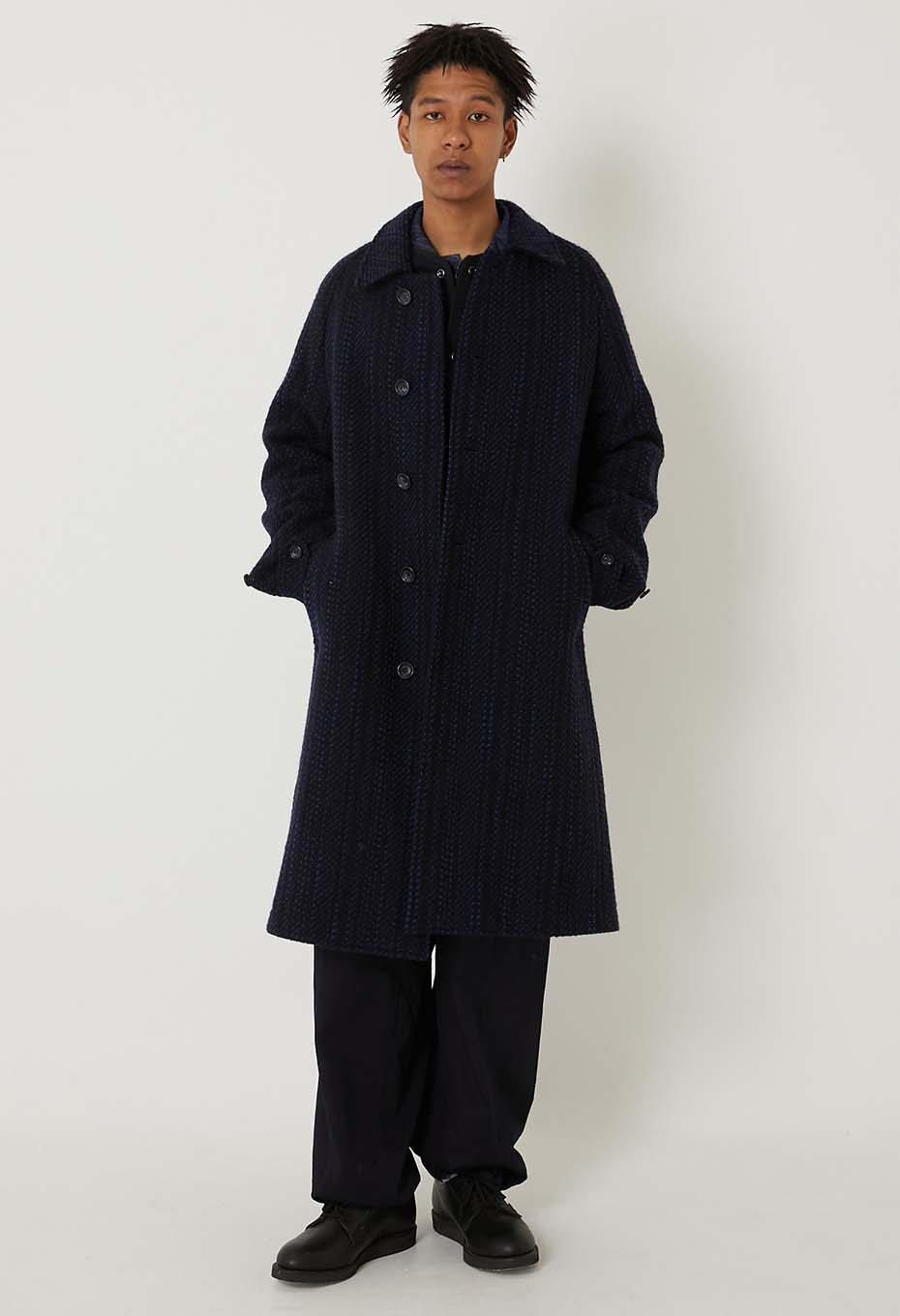 スラブヤーンツイード バルマカンコート | BLUE BLUE JAPAN