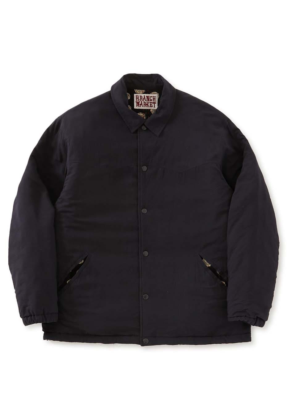 ボタニカルブロックプリント リバーシブルウエスタンコーチジャケット