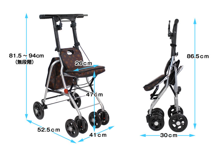 幸和製作所】シルバーカー シプール SICP02 ブラウン 手押し車 通販の
