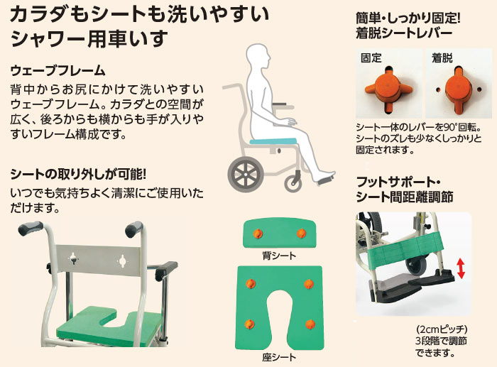 カワムラサイクル】シャワー用 車椅子 KS12 ｜車いすの格安通販