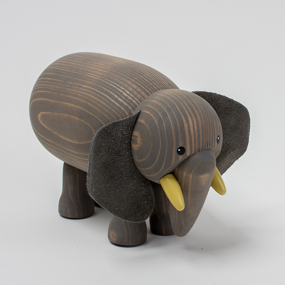 Wスロープ人形ぞう（板付）／ぞうのトコトコ（板とひも付）：おもちゃ