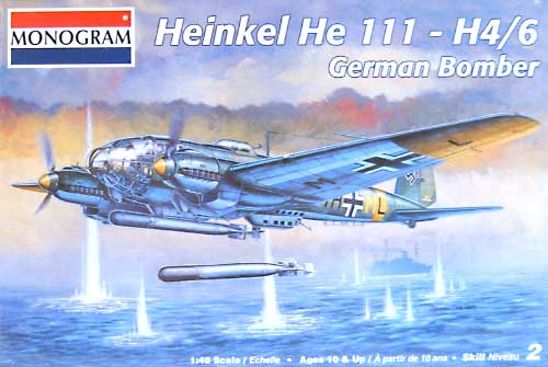モノグラム ハインケル He111-H4/6 ドイツ爆撃機 1/48 飛行機モデル 85