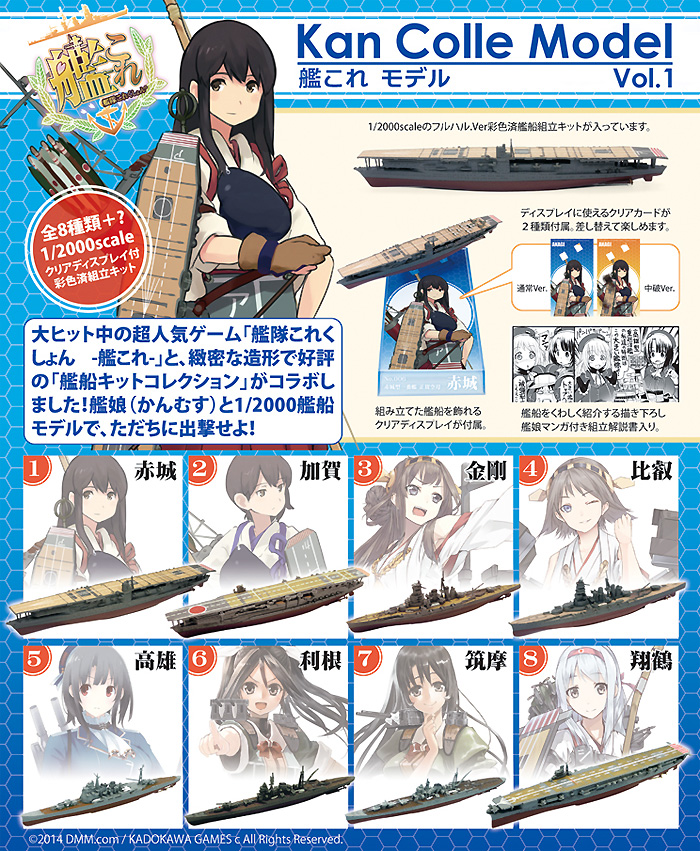 艦これモデル 艦これ モデル Vol.1 (1BOX) エフトイズ (F TOYS)