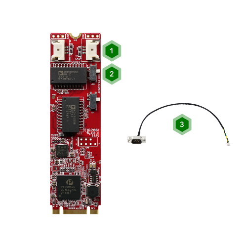 EGPC-B2S1 Industrial M.2 to dual isolated CAN Bus 2.0B - Innodisk