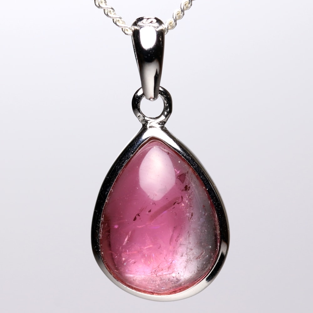 ブラジル産]ピンクトルマリンペンダントトップ（シルバー925） - 埼玉
