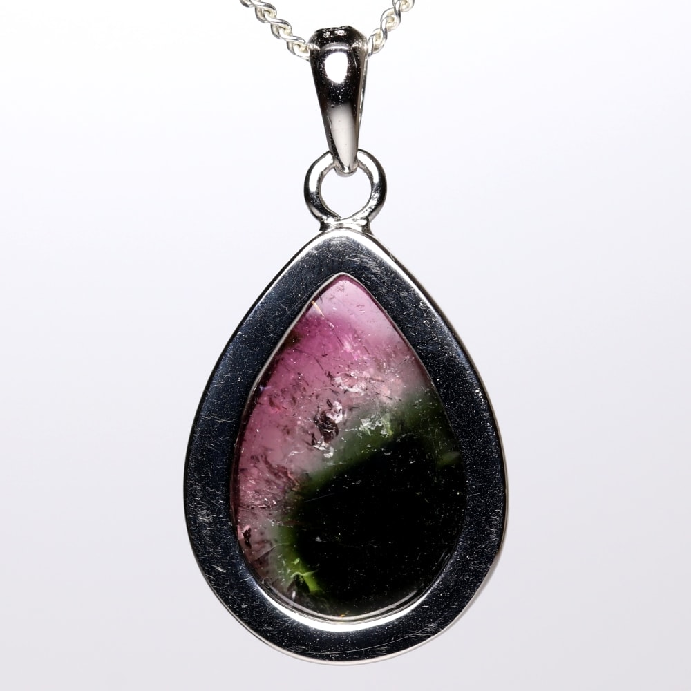 ブラジル産]ウォーターメロントルマリンペンダントトップ（シルバー925