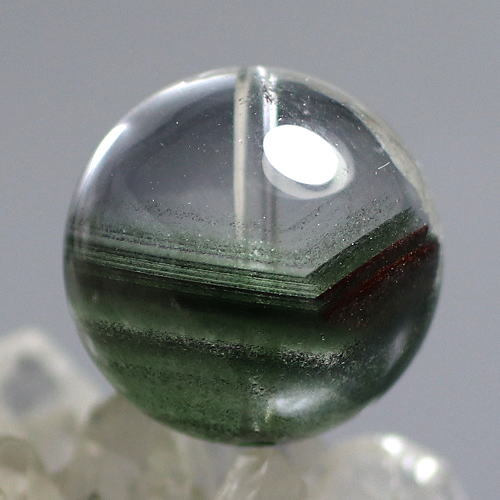 最高品質]ブラジル産グリーンガーデンファントムクォーツ1粒売り（17mm